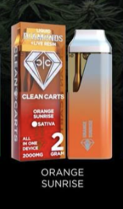 Clean carts liquid diamonds 2g disposable